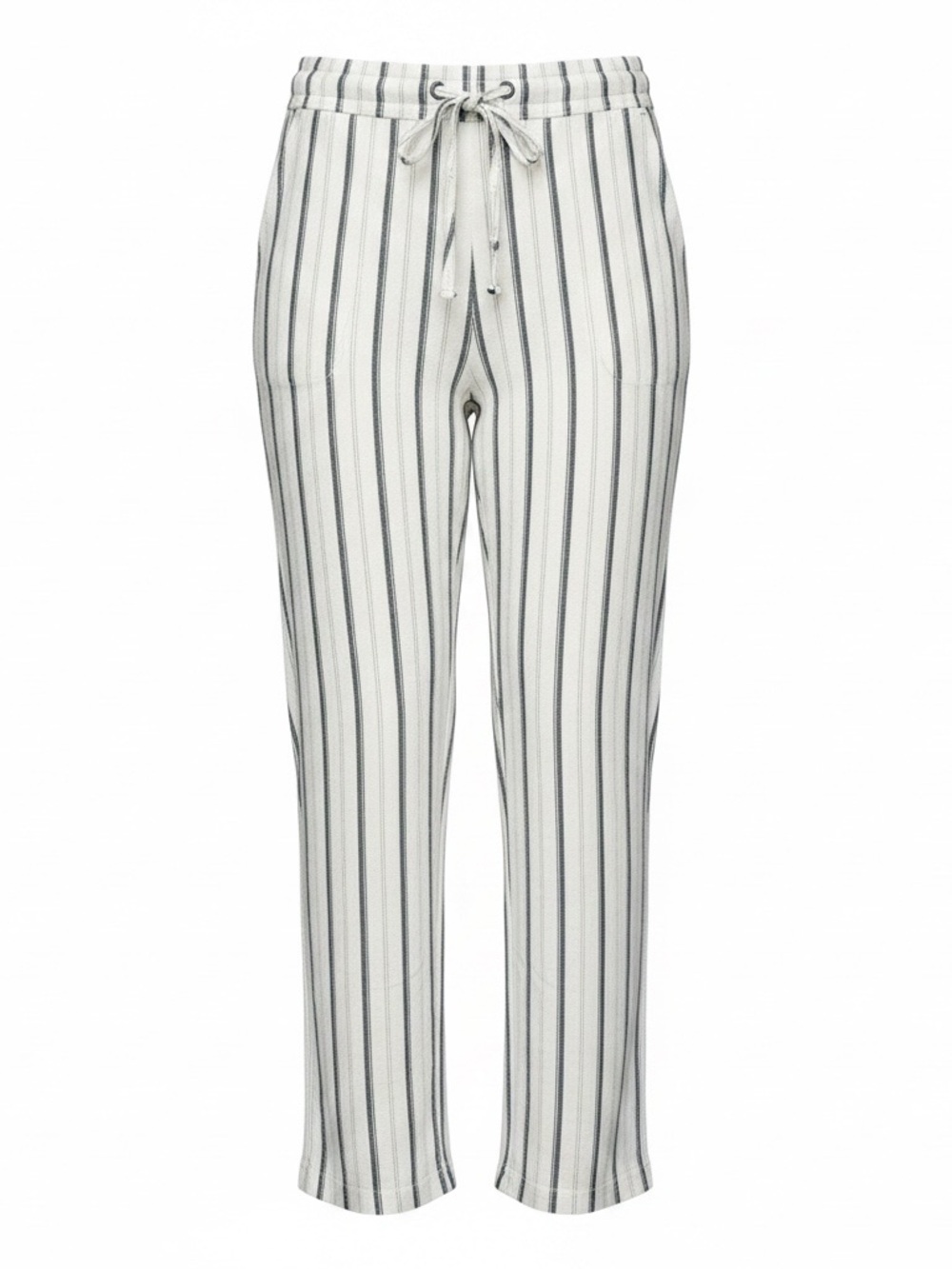 Per Se Cream and Black Striped Chinos
